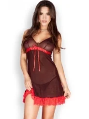 Babydoll & String Schwarz/Rot Cr3170 von Chilirose