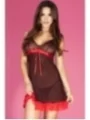 Babydoll & String Schwarz/Rot Cr3170 von Chilirose