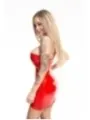 ♥ Rotes Lack Minikleid D216 von 7-Heaven ♥