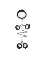 ♥ Fetisch Set mit Halsband, Handfesseln und Fußfesseln ♥