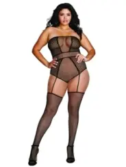 ♥ Bodystocking Dr0355 Schwarz von Dreamgirl ♥