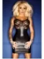 ♥ Schwarzes Wetlook-Kleid F078 ♥