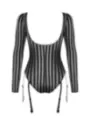 ♥ 1518 Damen Tüll Body mit 6 Strumpfhalter von Petite Noir ♥