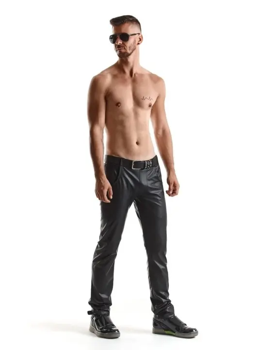 ♥ Lange Herren Hose Rmvittorio001 Schwarz ♥