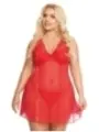 ♥ Rotes Chemise 1892 von Softline Pluse Size Collection ♥