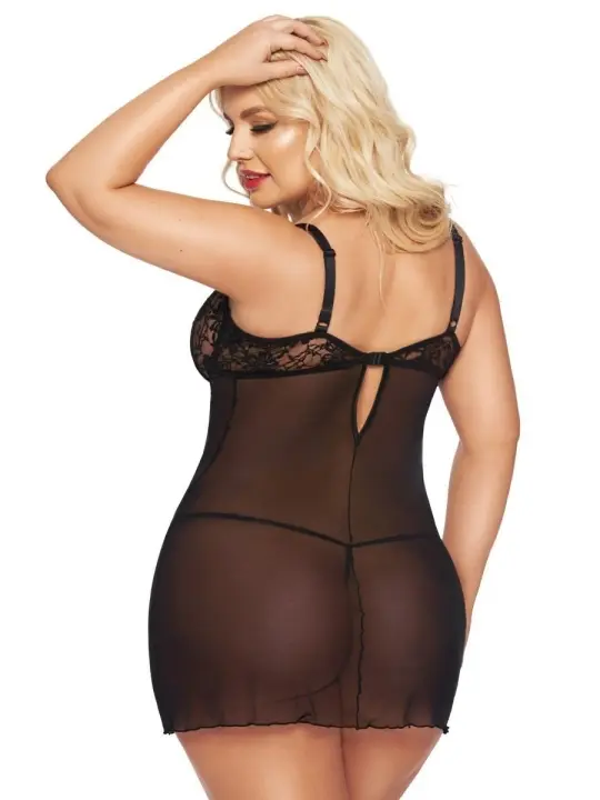 ♥ Schwarzes Chemise 1896 von Softline Pluse Size Collection ♥