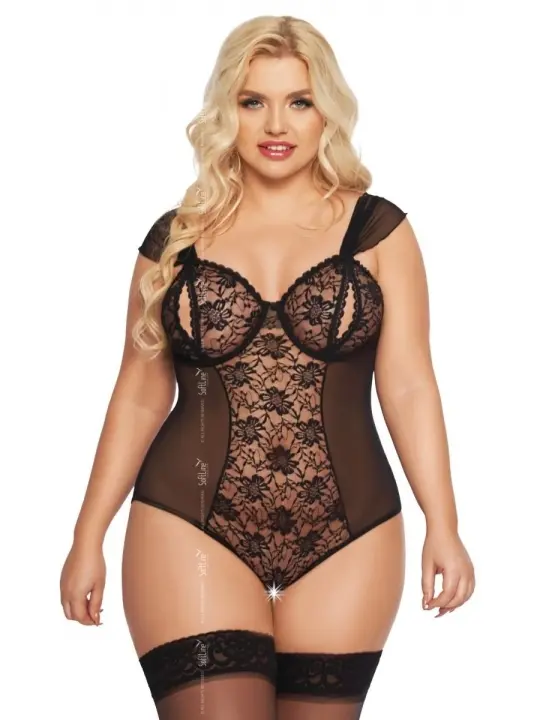 ♥ Schwarzer Body Ouvert 1901 von Softline Plus Size Collection ♥