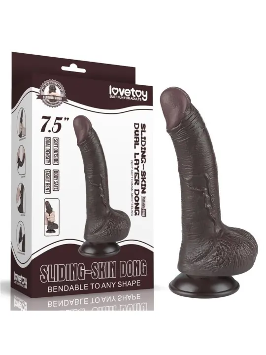 Gleitender Dildo mit zwei Schichten 7,5 von Lovetoy