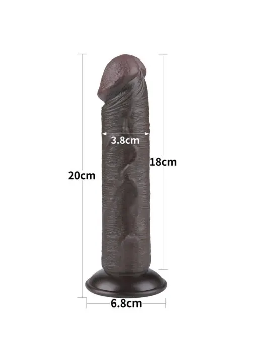 Gleitender Dildo mit zwei Schichten 8 von Lovetoy