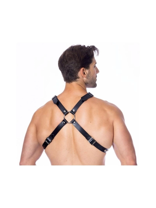 Kreuzverstellbarer Lederharness von Bondage Play