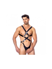 Verstellbarer Leder-Ganzkörperharness von Bondage Play