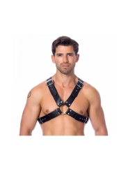 Verstellbarer Lederharness mit Schnallen von Bondage Play