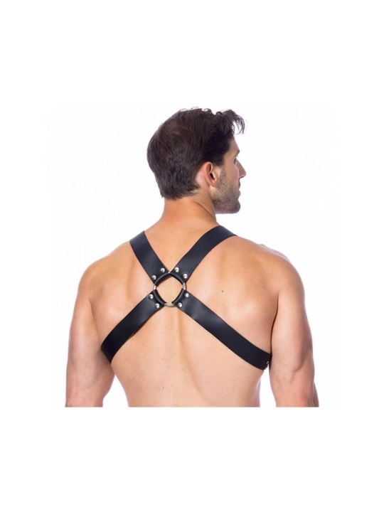 Verstellbarer Lederharness mit Schnallen von Bondage Play