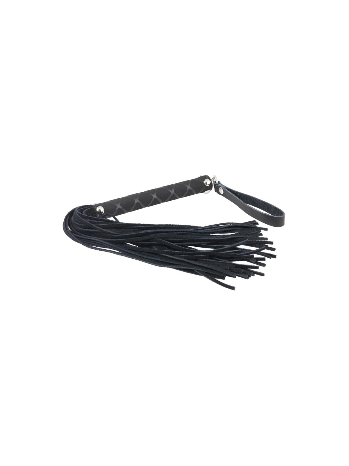 Lederpeitsche Schwarz 35 cm von Bondage Play