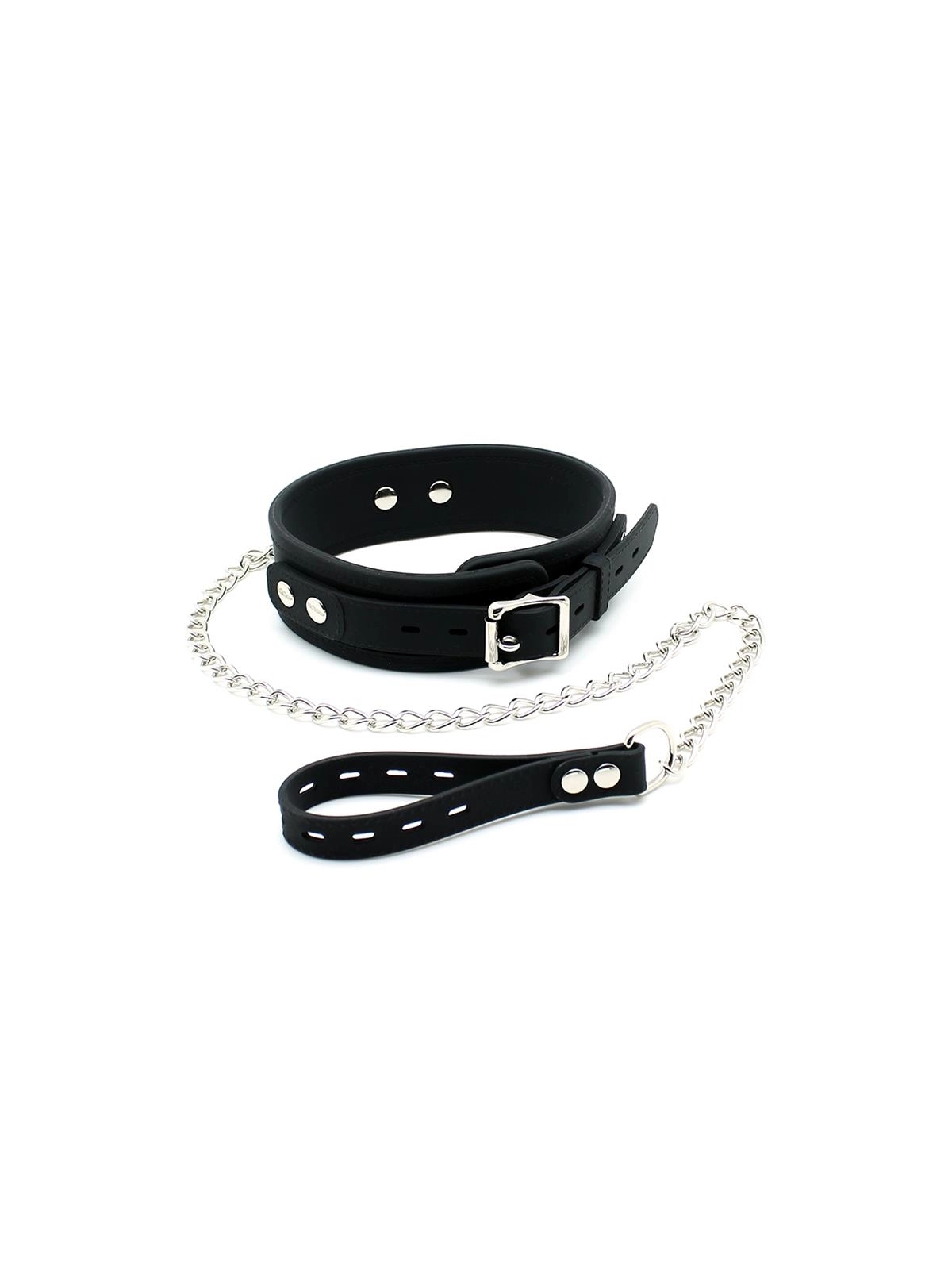 Rimba Latex Play Halsband mit Leine von Latex Play