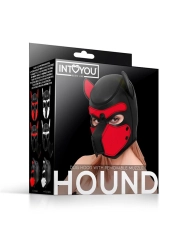 Hound Dog Hound mit abnehmbarem Maulkorb Neopren Schwarz/Rot Einheitsgröße von Intoyou Bdsm Line