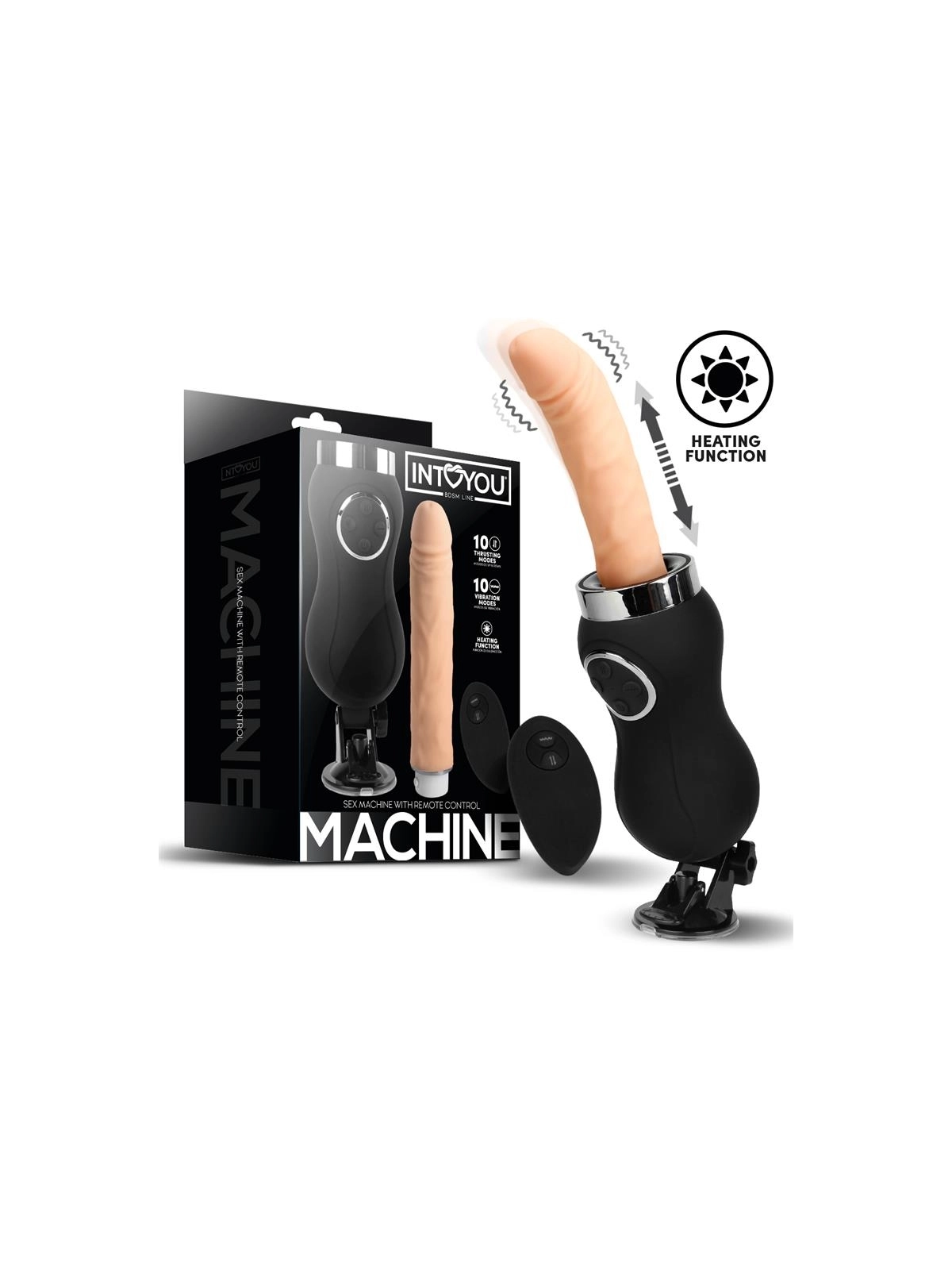 Sexmaschine Vibration, Stoßen und Wärme Fernbedienung USB von Intoyou Bdsm Line