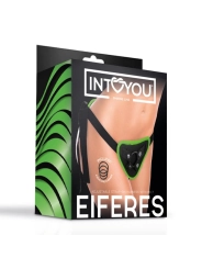 Eiferes im Dunkeln leuchtendes verstellbares Strap-On-Harness im Korsett-Stil von Intoyou Shining Line