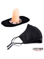 Gesichtsmaske mit 6 cm abnehmbarem Dildo von Latetobed Bdsm Line