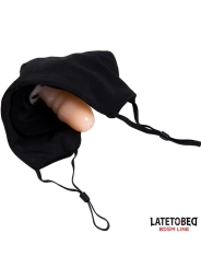 Gesichtsmaske mit 6 cm abnehmbarem Dildo von Latetobed Bdsm Line