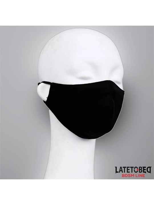 Gesichtsmaske mit 6 cm abnehmbarem Dildo von Latetobed Bdsm Line