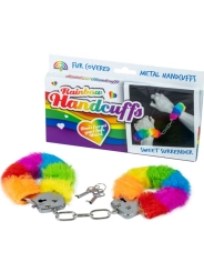 SPENCER & FLEETWOOD - HANDSCHELLEN AUS METALL MIT REGENBOGENGEFÜTTERT