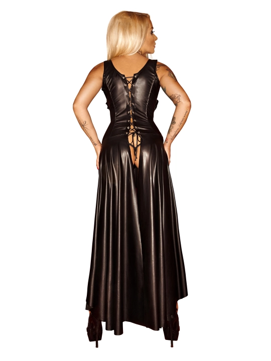 Langes Wetlook Kleid F069 von Noir Handmade