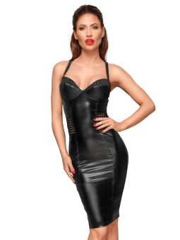 Pinkes Wetlook-Kleid S/3017 Shiny Samantha von Andalea Dessous