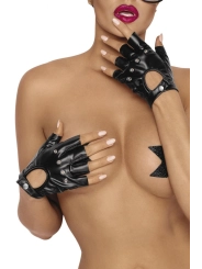 Kurzer Powerwetlook Handschuh F264 von Noir Handmade Fucking Fabulous Collection