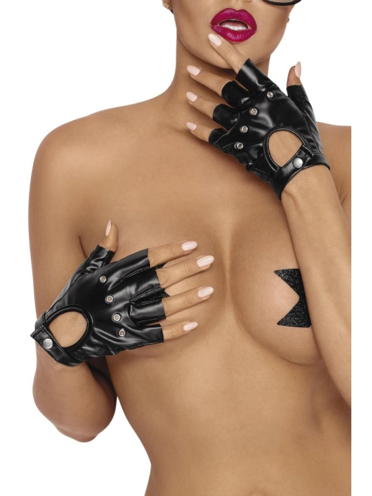 Kurzer Powerwetlook Handschuh F264 von Noir Handmade Fucking Fabulous Collection