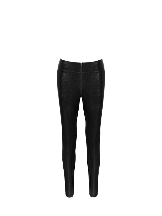 Snake Wetlook Leggings mit Reißverschluss F274 von Noir Handmade