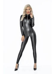 Powerwetlook Catsuit mit Frontreißverschluss F293 von Noir Handmade