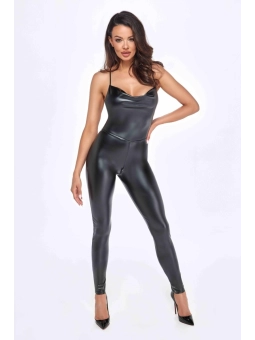 Schwarzes Wetlook Catsuit Chancay von 7-Heaven