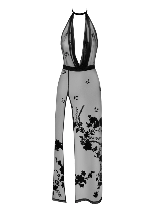 Langes Kleid Aus Netzmaterial F312 von Noir Handmade