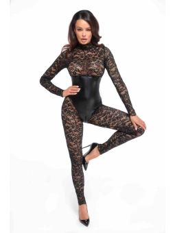 Schwarzer Ouvert Bodystocking Bs006 von Passion