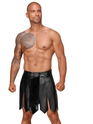 Ecoleather Gladiator Rock mit Pvc Zierfalten H053 von Noir Handmade Decadence Collection