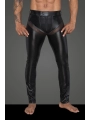 Powerwetlook-Longpants mit Einsätzen und Taschen Aus 3d-Netz H059 von Noir Handmade Rebellious Collection