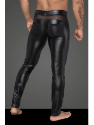 Powerwetlook-Longpants mit Einsätzen und Taschen aus 3d-Netz H059 von Noir Handmade Rebellious Collection