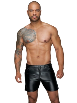 Ecoleather Gladiator Rock mit Pvc Zierfalten H053 von Noir Handmade Decadence Collection