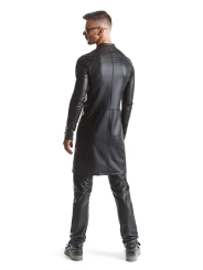 ♥ Herren Mantel Rmmario001 Schwarz von Regnes Fetish Planet ♥