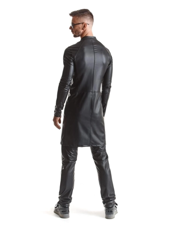 ♥ Herren Mantel Rmmario001 Schwarz von Regnes Fetish Planet ♥