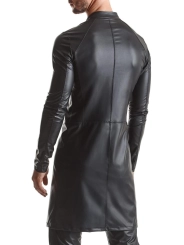 ♥ Herren Mantel Rmmario001 Schwarz von Regnes Fetish Planet ♥