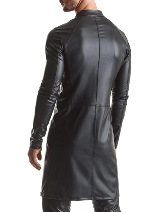 ♥ Herren Mantel Rmmario001 Schwarz von Regnes Fetish Planet ♥