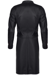 ♥ Herren Mantel Rmmario001 Schwarz von Regnes Fetish Planet ♥