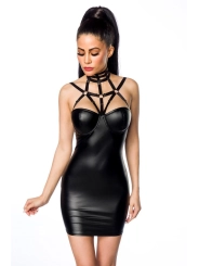 ♥ Harness-Wetlook-Minikleid 18265 von Saresia ♥