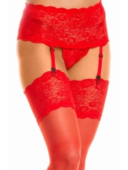 ♥ Roter Shorty Strumpfhalter + Strümpfe Paris von Legg Story ♥