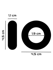 Super Flexibler und Widerstandsfähiger Penisring 4,5 cm Klar von Powering