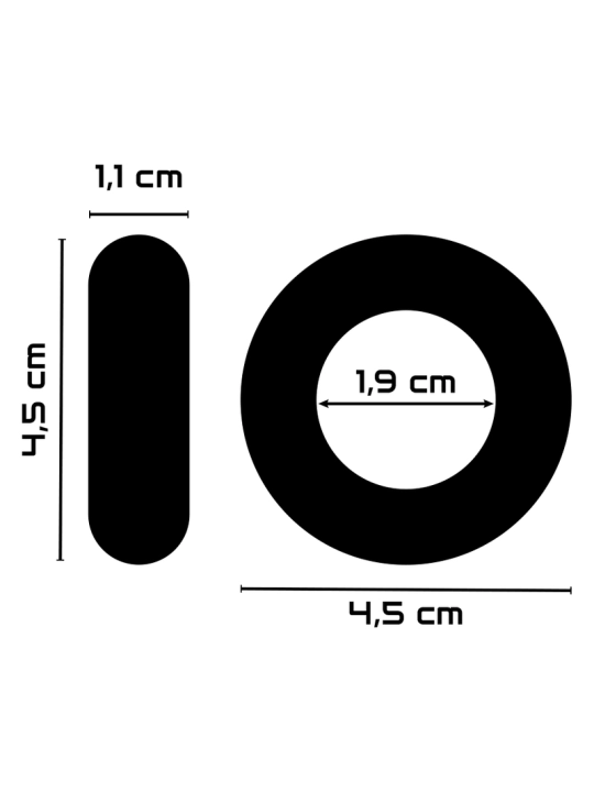 Super Flexibler und Widerstandsfähiger Penisring 4,5 cm Klar von Powering