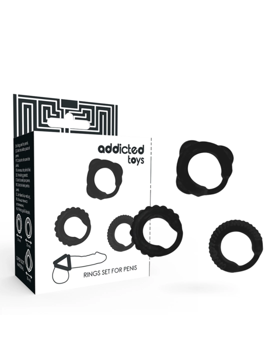 C-Ring-Set Schwarz von Addicted Toys