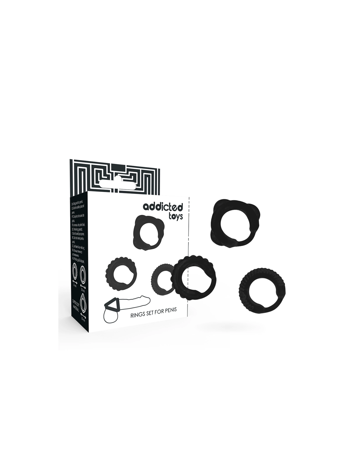 C-Ring-Set Schwarz von Addicted Toys